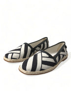 Beige Black Striped Canvas Espadrilles MONDELLO Shoes