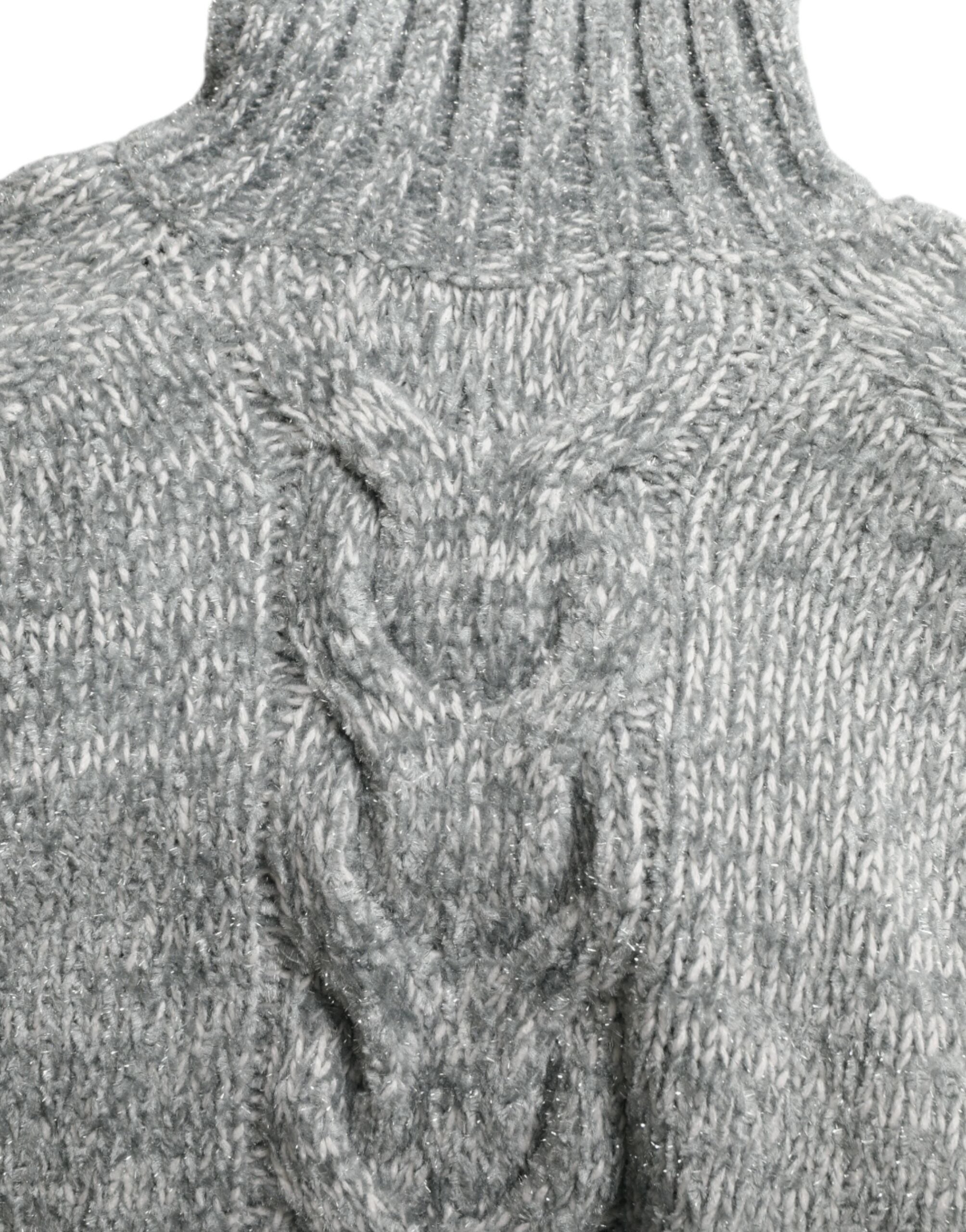Gray Cashmere Turtle Neck Pullover Sweater