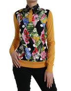 Multicolor Patchwork Cashmere Henley Sweater