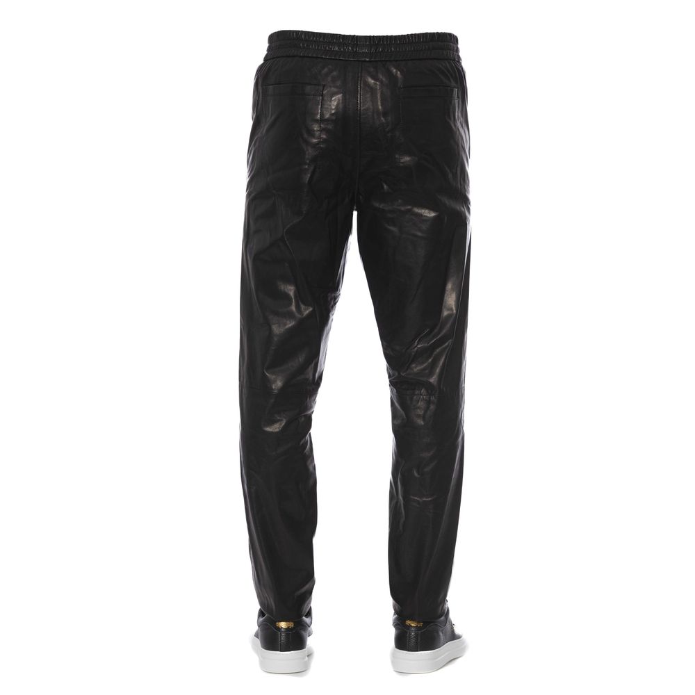 Black Lamb Leather Jeans & Pants