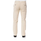 Beige Cotton Men Pants