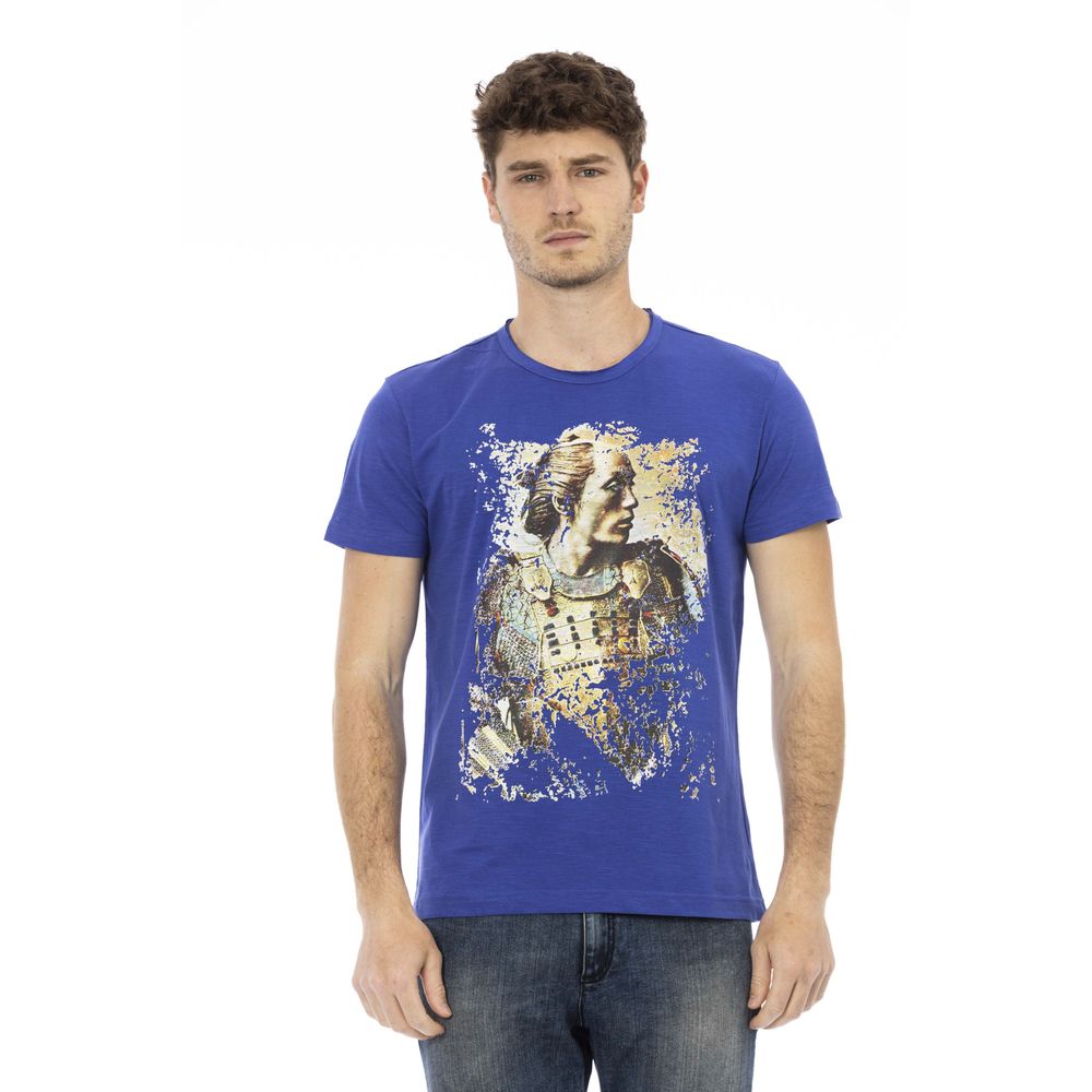 Blue Cotton Men's T-Shirt