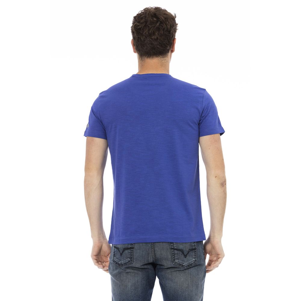 Blue Cotton Men's T-Shirt