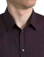 Maroon Jacquard Formal Dress MARTINI Shirt