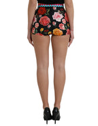 Multicolor Floral Polka Dot Hot Pants Shorts