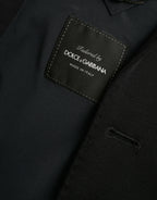 Black Wool Single Breasted Coat Blazer