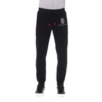 Black Cotton Men Sports Pants