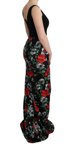 Multicolor Floral Print Stretch Sheath Long Dress