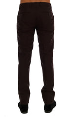 Purple Wool Stretch Formal Pants