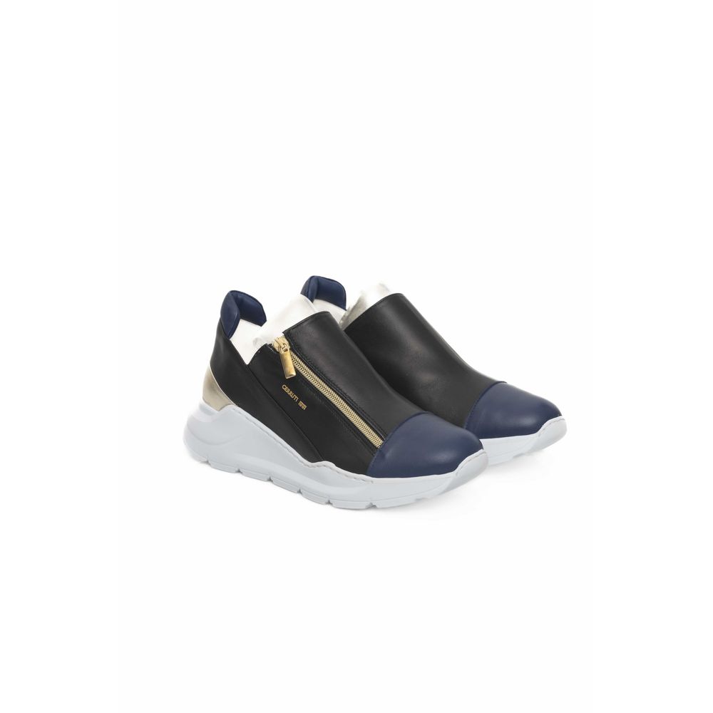 Black Goatskin Women Sneaker