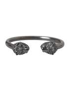 Black Rhodium Lion Bangle Bracelet Women