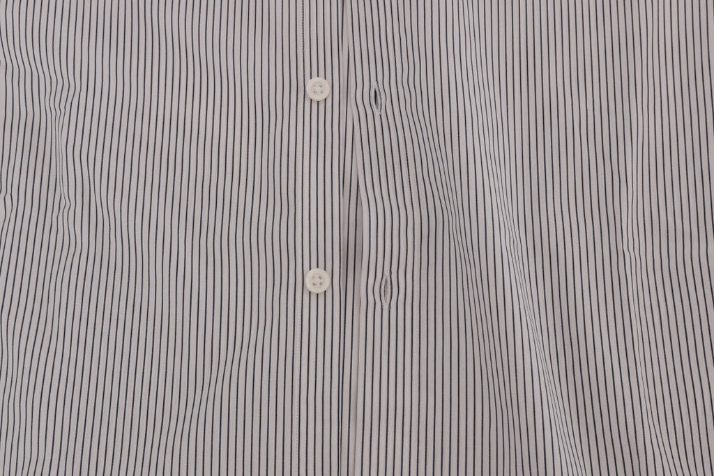 White Blue Striped Casual Cotton Regular Fit Shirt