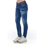 Blue Cotton Women Jeans