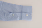 Light Blue Cotton Slim Fit Dress Shirt