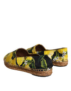 Multicolor Lemon Slip On Espadrilles Shoes