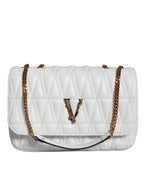 White Mini Nappa Leather Crossbody Shoulder Bag