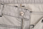 Gray Wash Cotton Slim Jeans