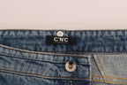 Blue Cotton Stretch Denim Jeans