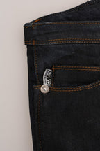 Dark Blue Cotton Slim Fit Jeans