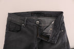 Gray Cotton Slim Fit Denim Jeans
