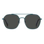Blue Stainless Steel Sunglasses