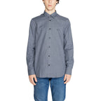 Blue Cotton Dress Shirt