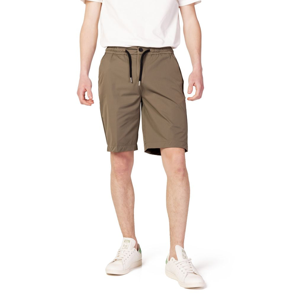 Green Nylon Bermuda Shorts