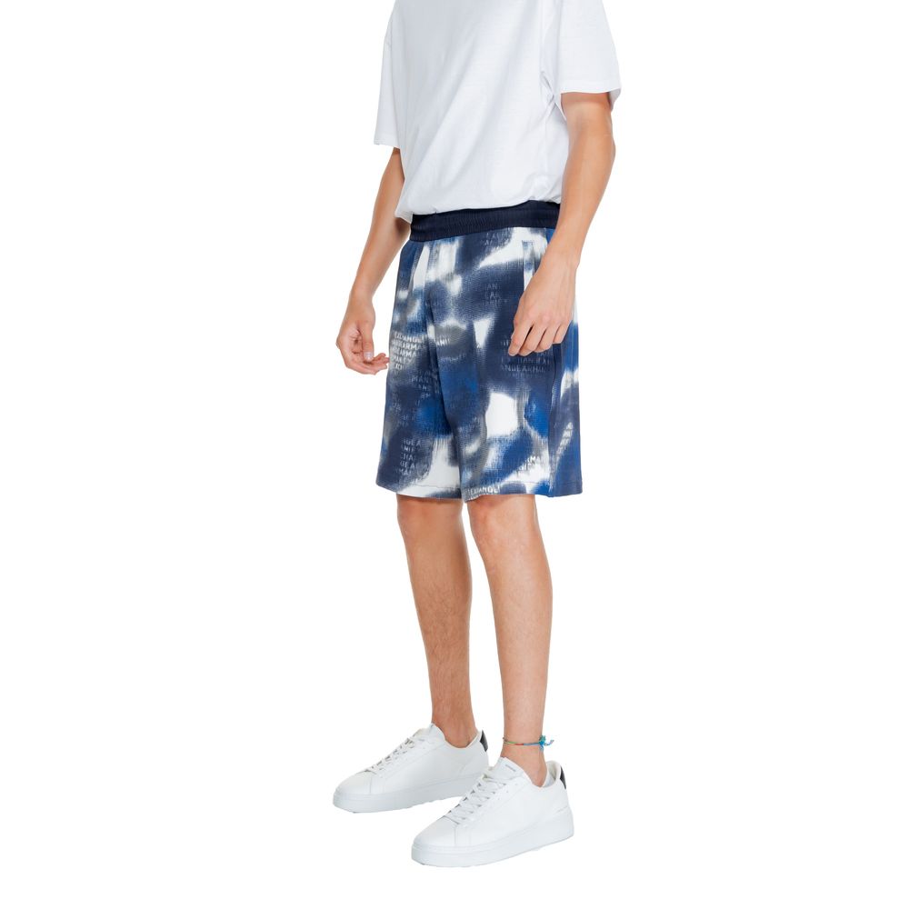 Blue Cotton Bermuda Shorts