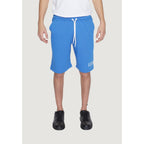 Blue Cotton Bermuda Shorts