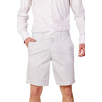 White Cotton Bermuda Shorts