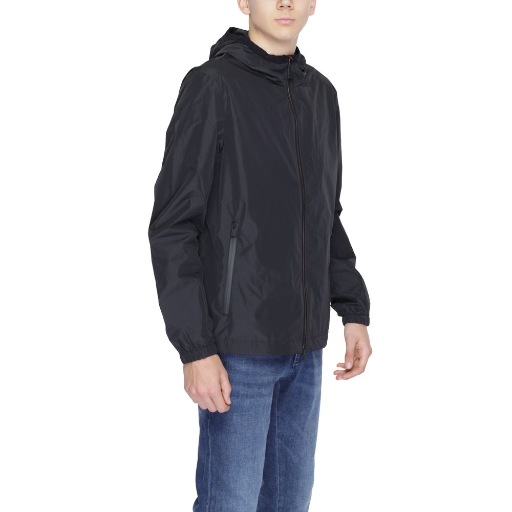 Black Polyester Shell Jacket