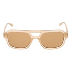 Beige Plastic Sunglasses