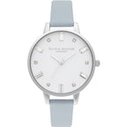 Blue Artificial Leather Dress Watch