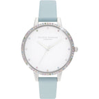 Blue Artificial Leather Dress Watch