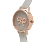Gray Artificial Leather Dress Watch
