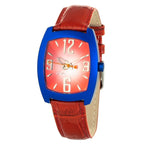 Multicolor Leather Dress Watch