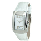 White Leather Dress Watch