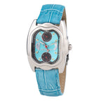 Blue Leather Dress Watch