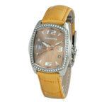 Orange Leather Dress Watch