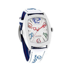 Blue Leather Dress Watch