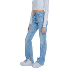 Light Blue Cotton Mom Jeans