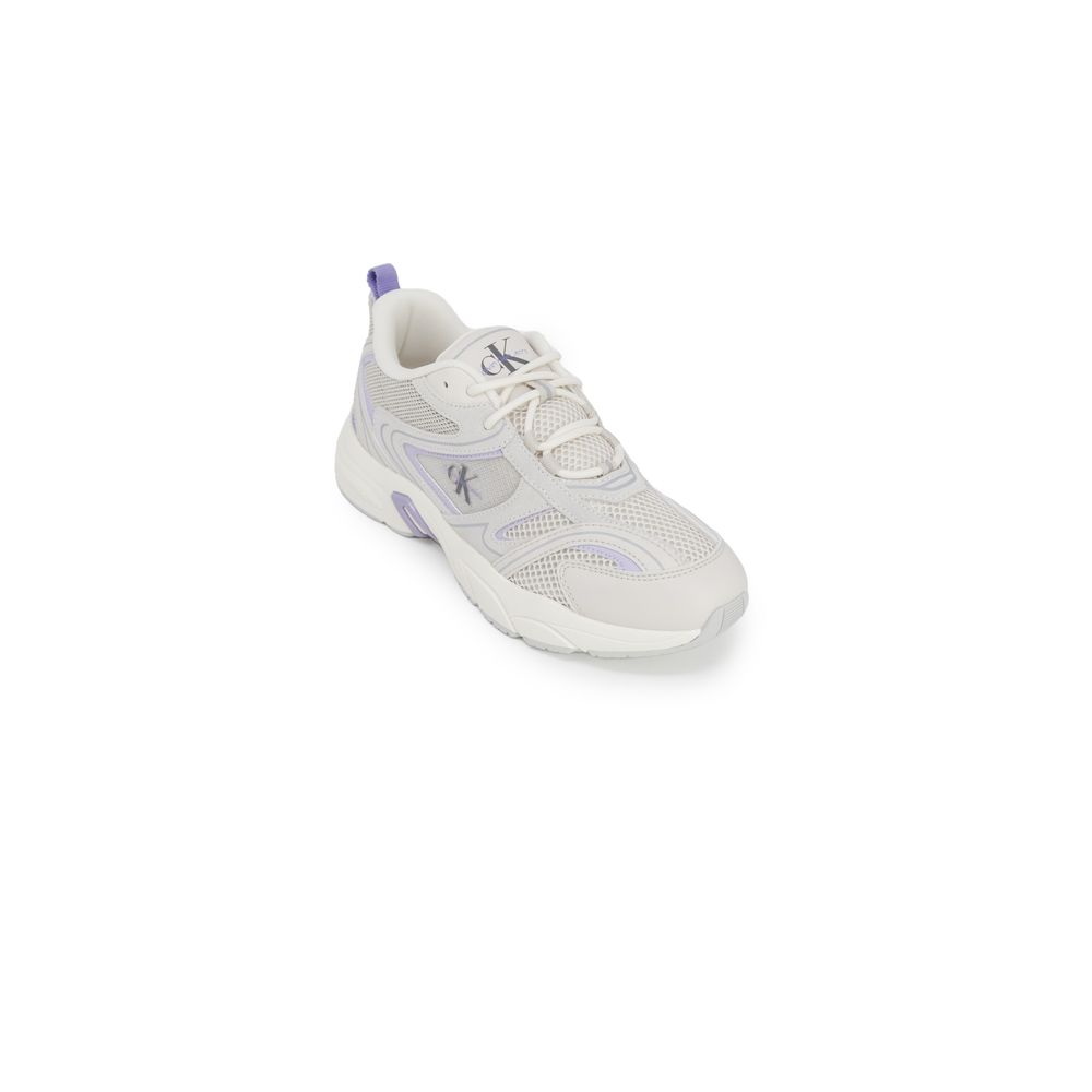 Purple Leather Athletic Sneakers