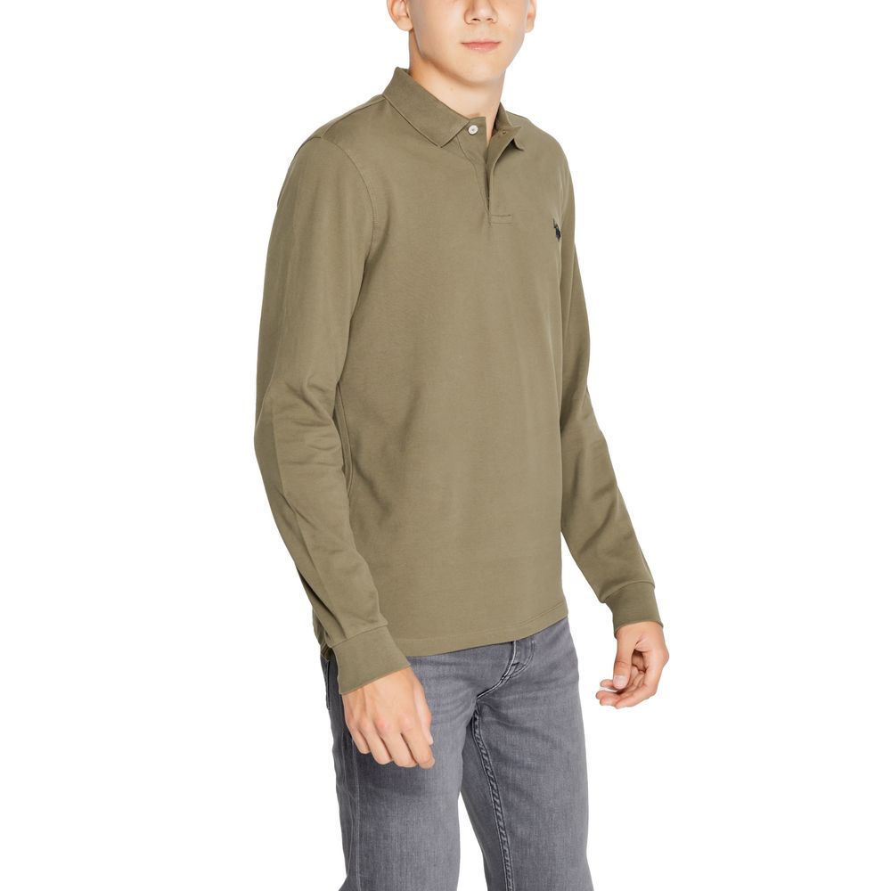 Green Cotton Long Sleeve T-Shirt