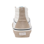 Beige Leather High Top Sneakers