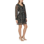 Black Recycled Polyester Short Dress