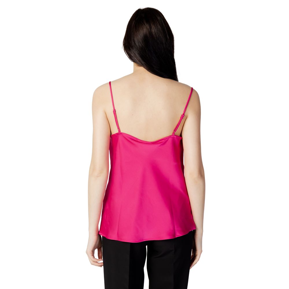 Pink Polyester Tank Tops