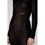 Black Marabou Long Dress