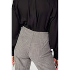 Beige Polyester Dress Pants