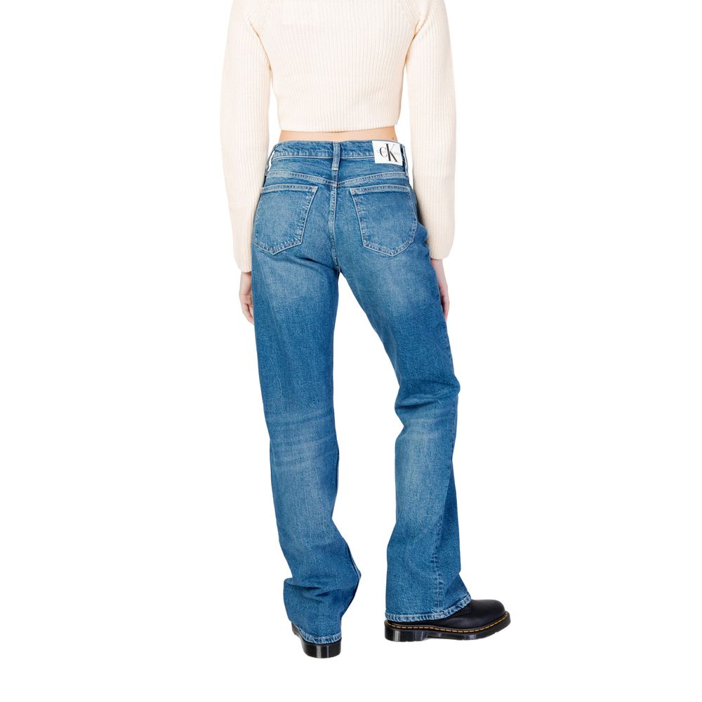 Blue Cotton Mom Jeans