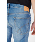 Blue Cotton Bermuda Shorts